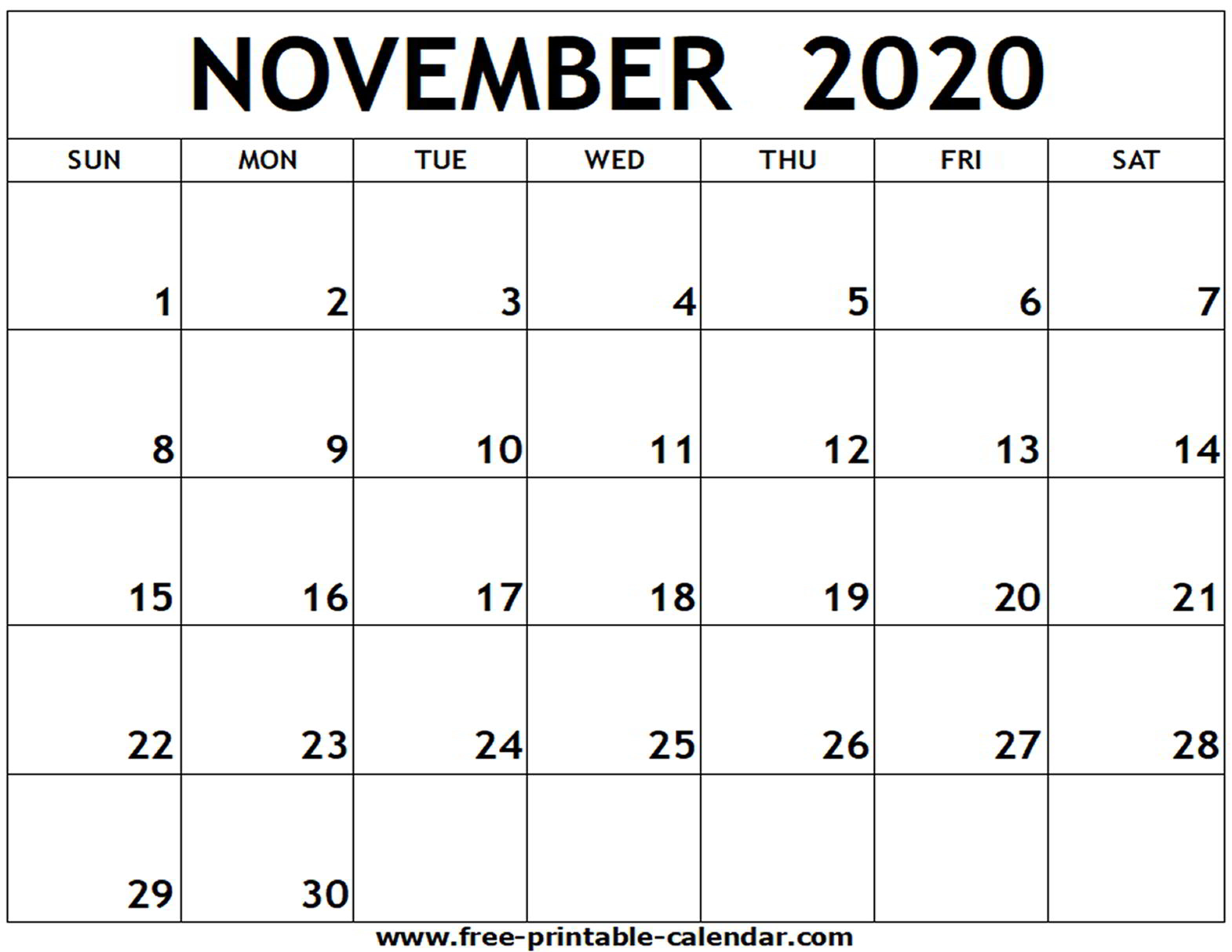 free printable calendar november 2020 landscape calendar printables