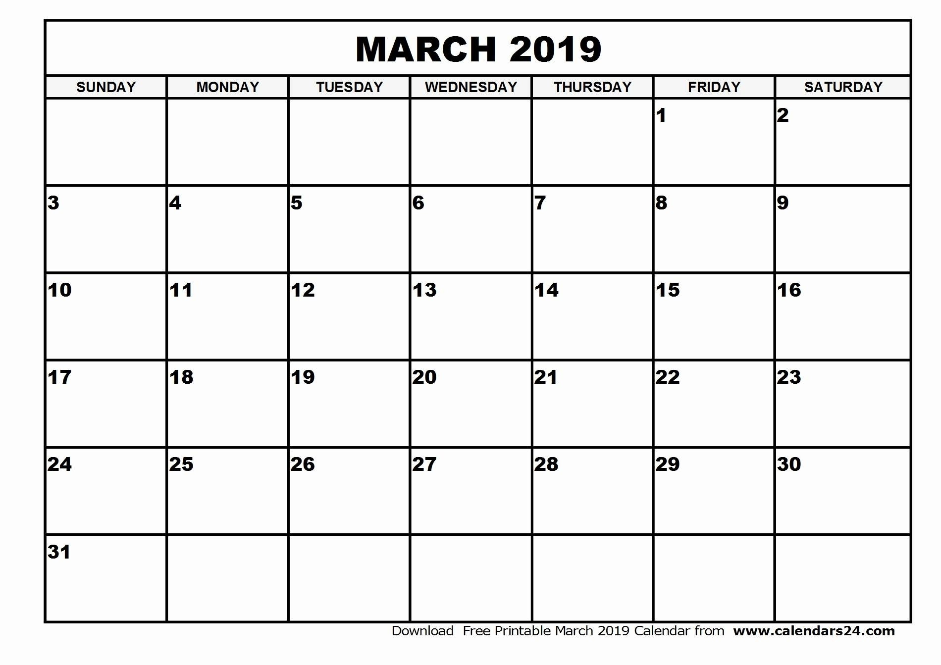 Blank Calender Template That I Can Type In | Monthly