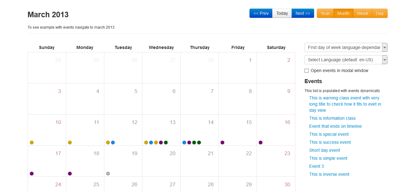 Drupal 7 Print Calendar