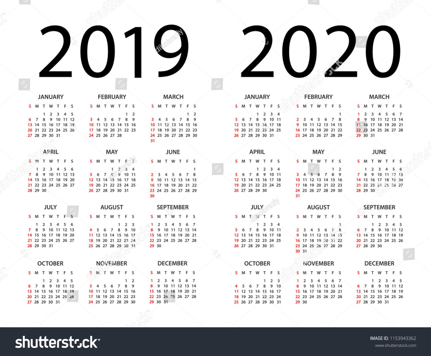 Week Of Year Calendar 2020 Calendar Printables Free Templates