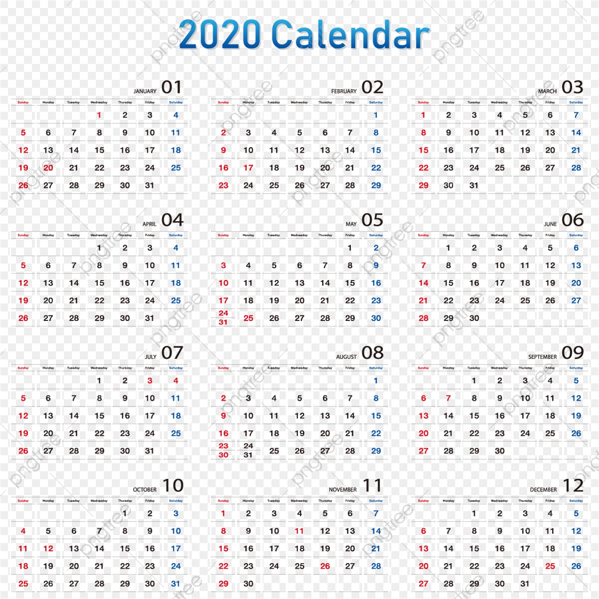 Calendar 2020 2020 Calendar, Date, Calendar, Week Png And
