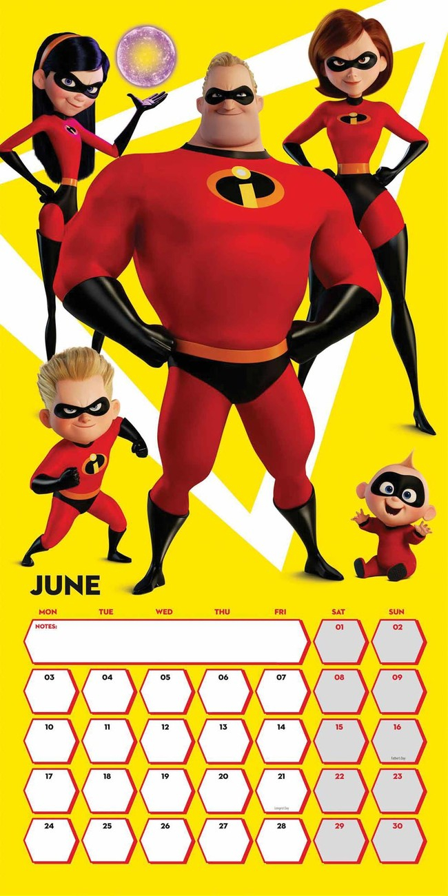 Calendar 2020 Incredibles 2