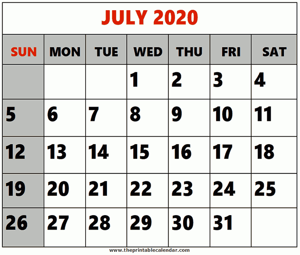 Calendar 2020 July - Wpa.wpart.co