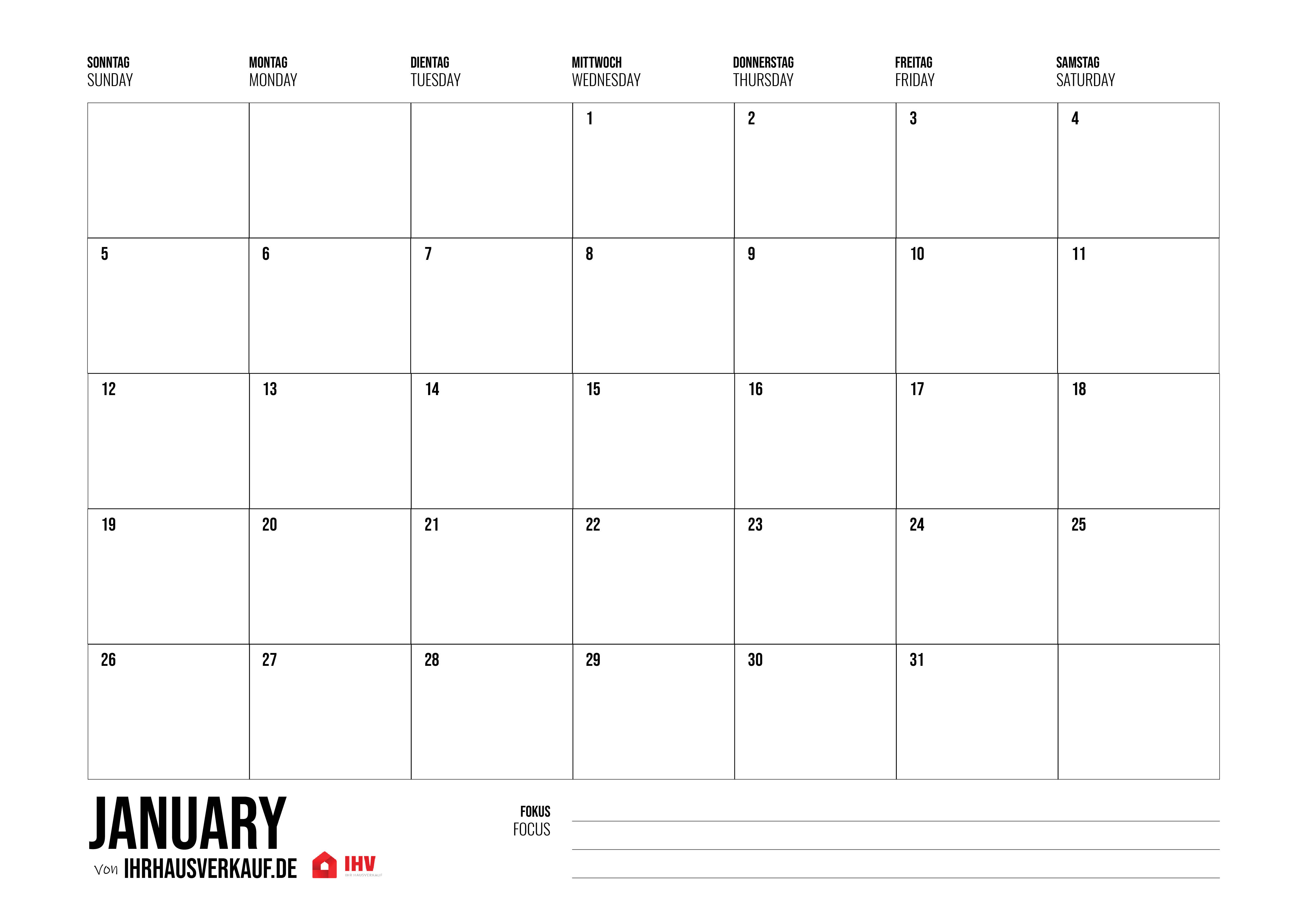 Calendar 2020 To Print Out: All Months And Weeks As Pdf (12+