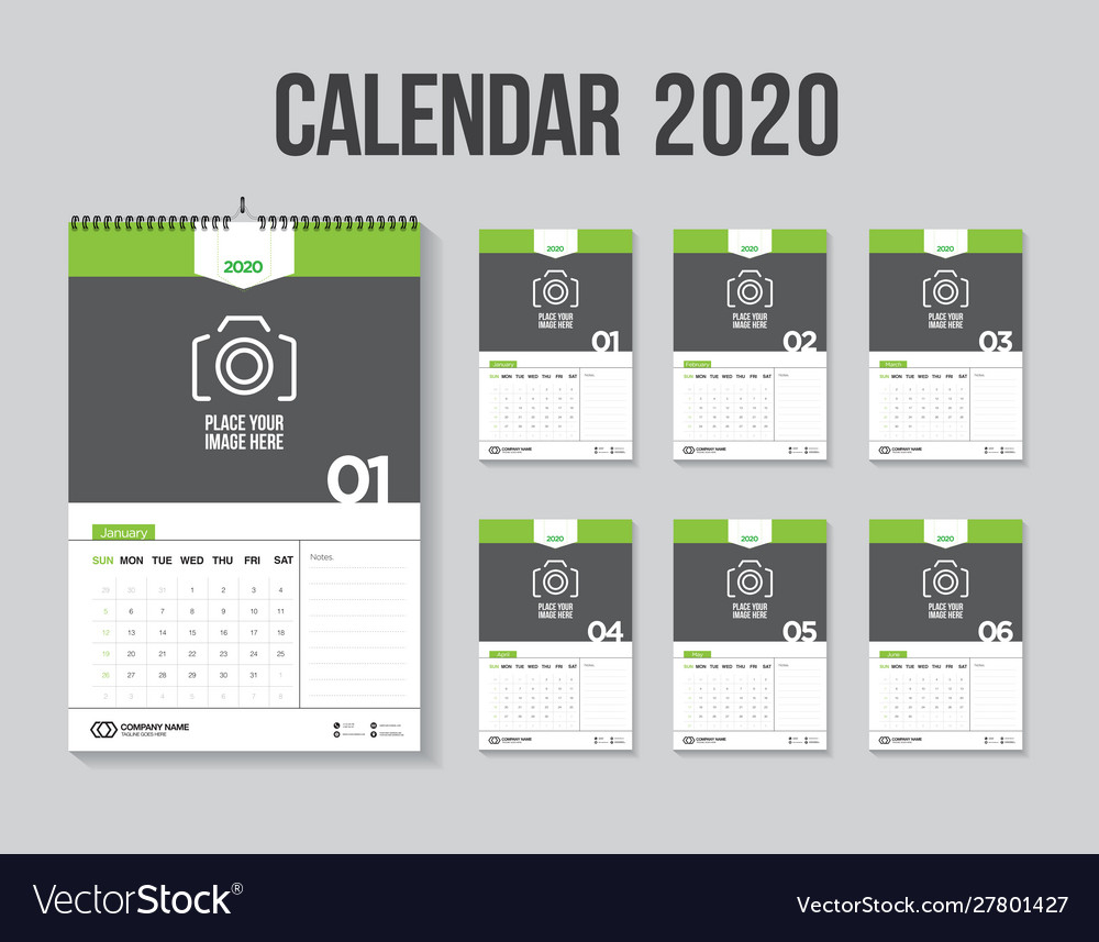 Calendar 2020 Week Start Sunday Corporate Design