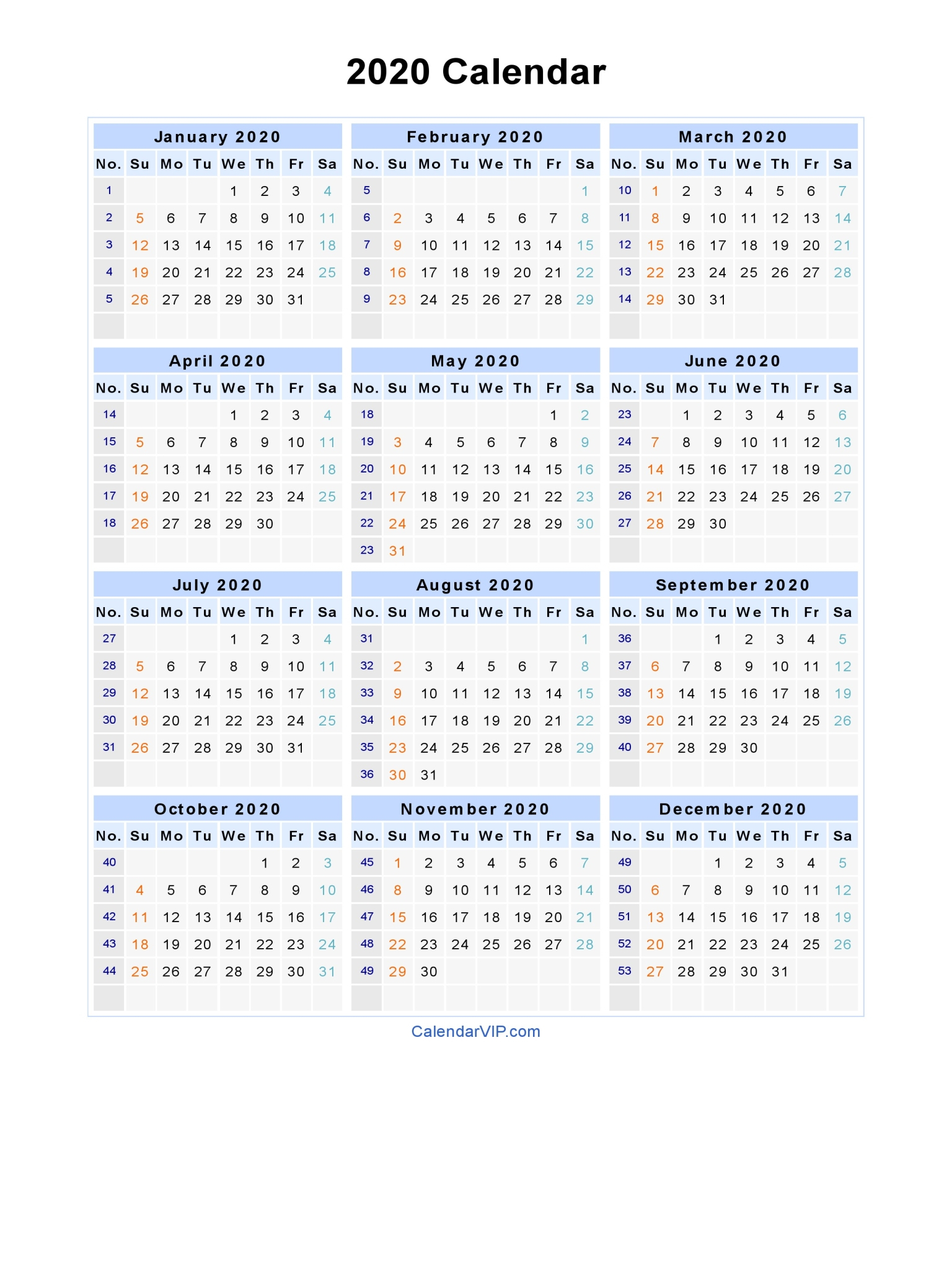 Calendar 2020 Xls - Wpa.wpart.co