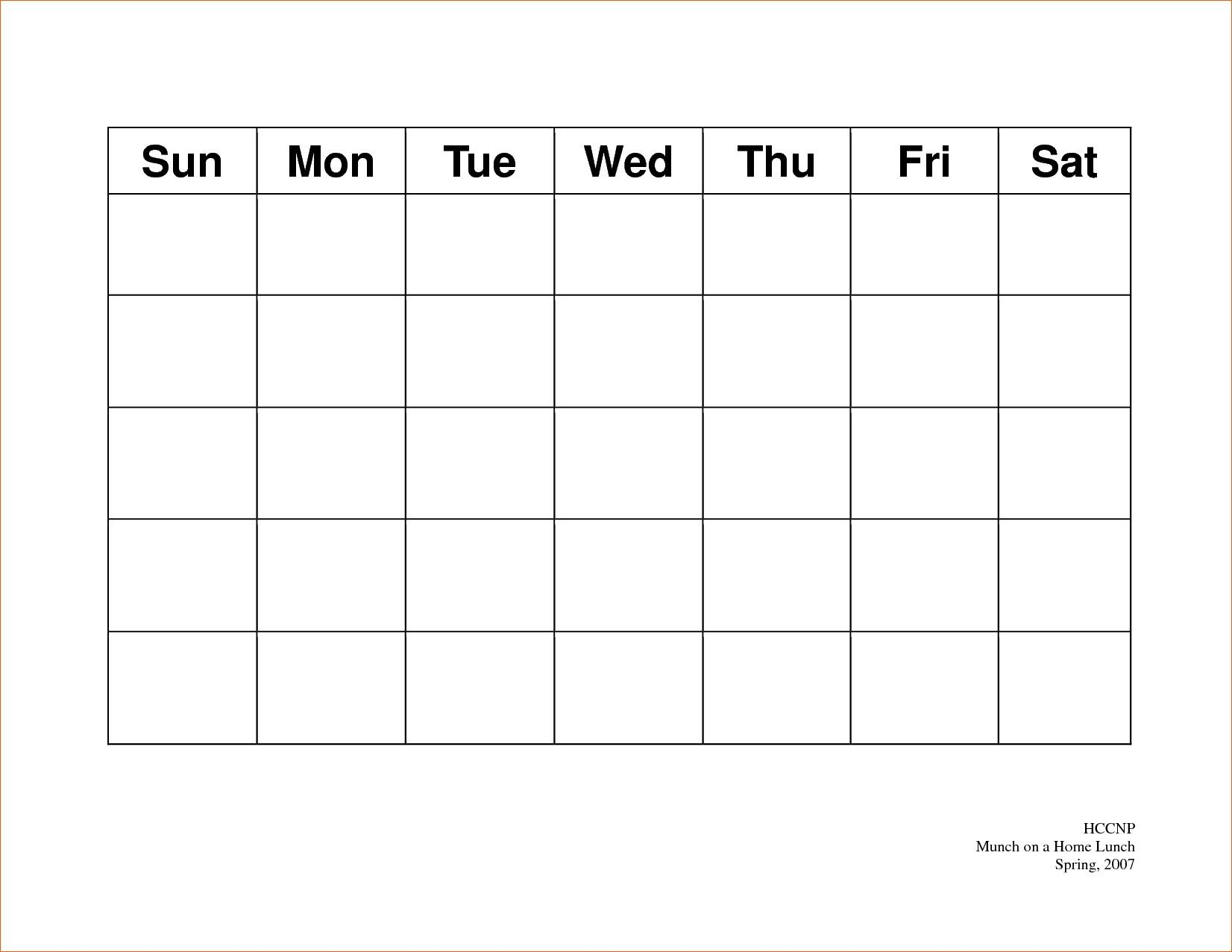 Free Printable Calendar 5 Day Week Calendar Printables Free Templates