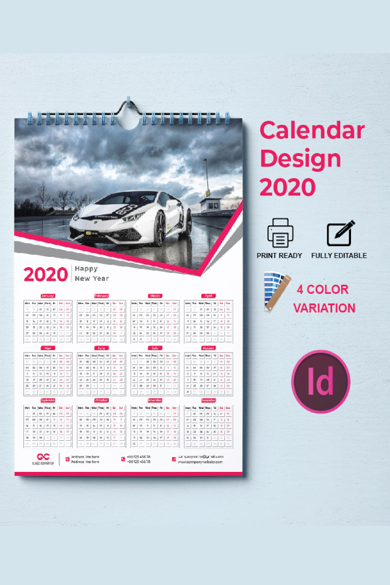 Calendar Design 2020 Corporate Identity Template