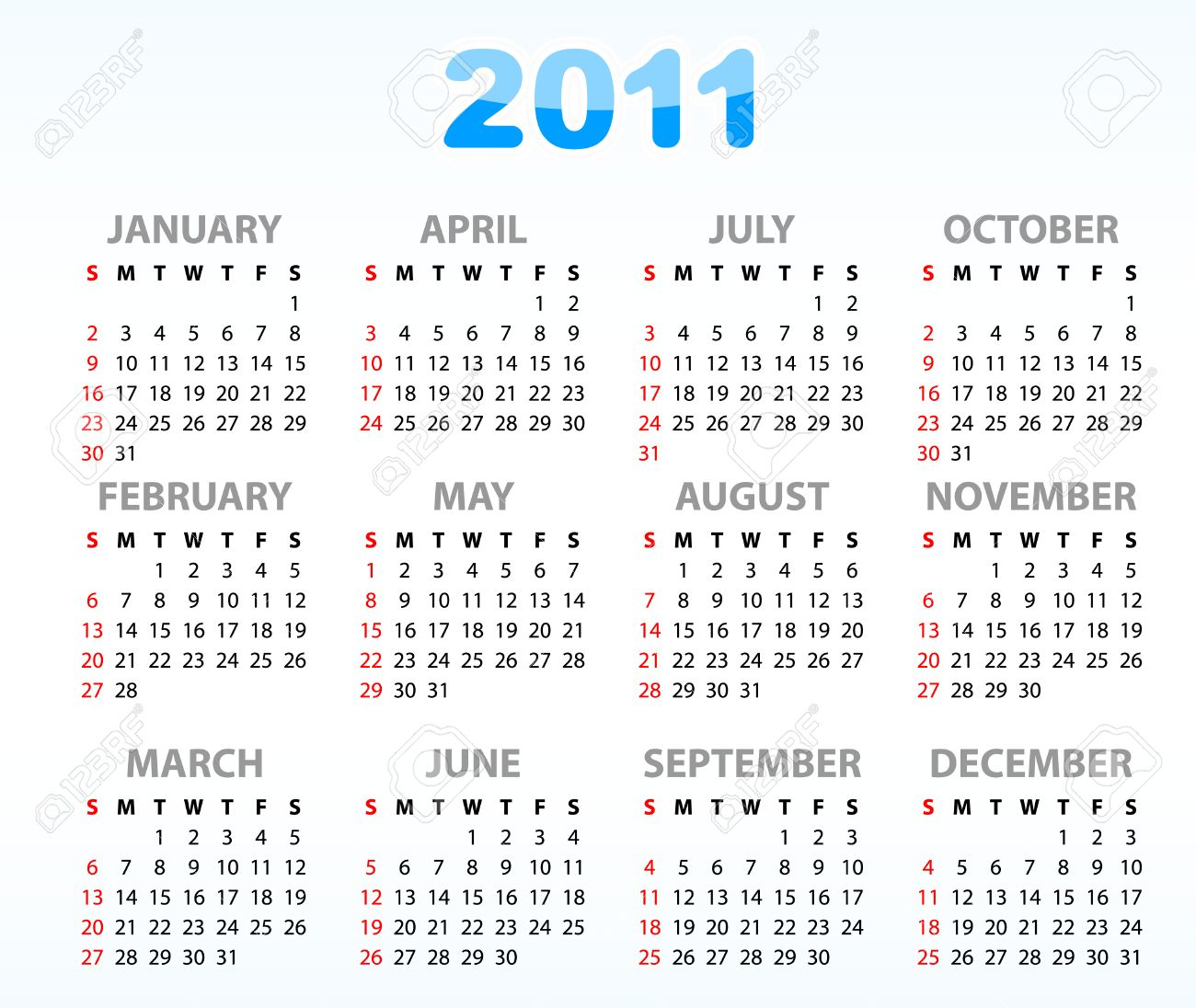 Year Calendar For 2011 Calendar Printables Free Templates