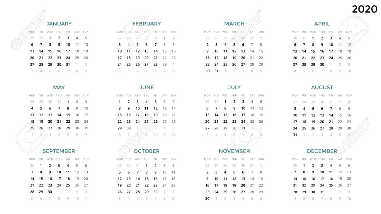 Calendar Infographic, Table Chart, Presentation Chart. Business..