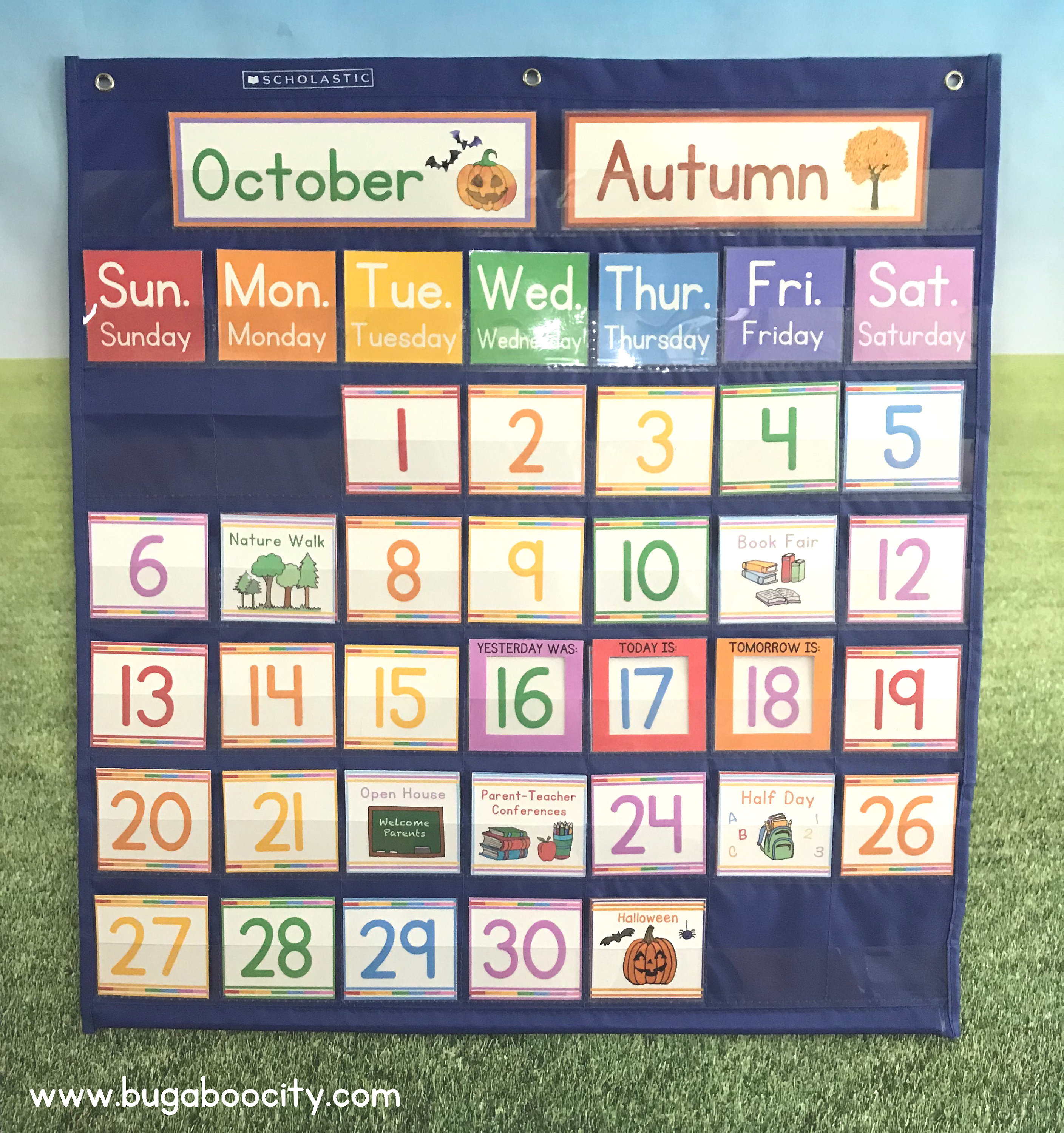 Calendar Pocket Chart - Gallery Of Chart 2019