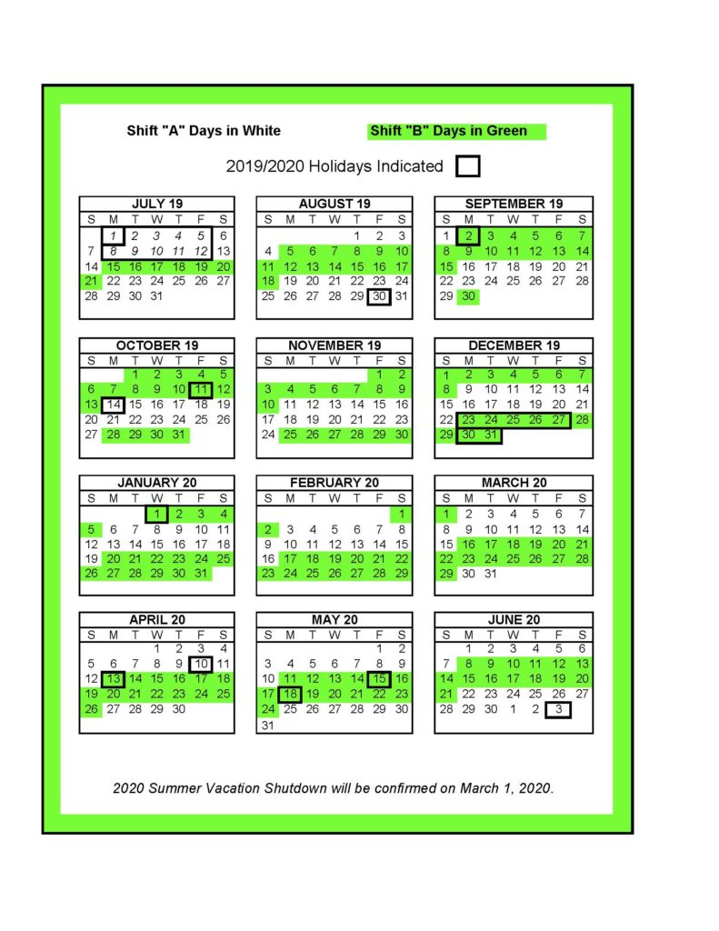 Calendar – Unifor Local 88