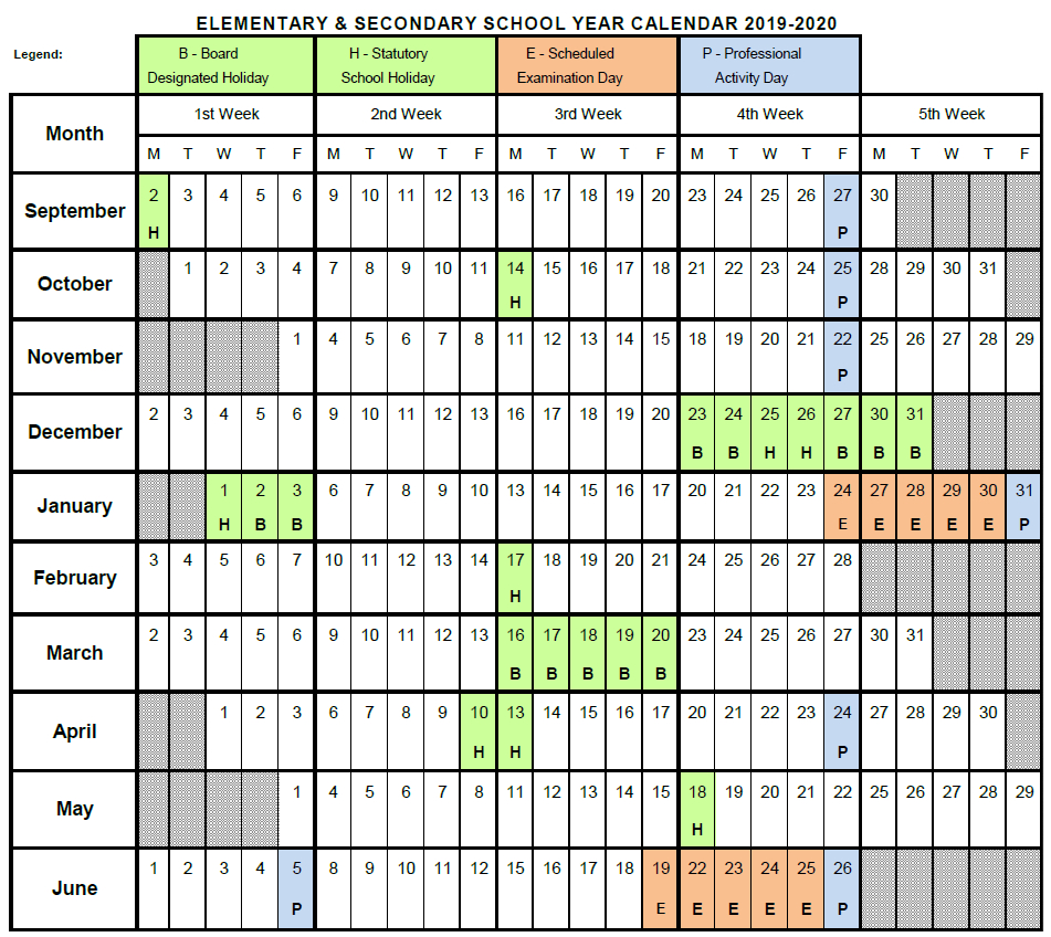 Calendars - Lambton Kent District School Board