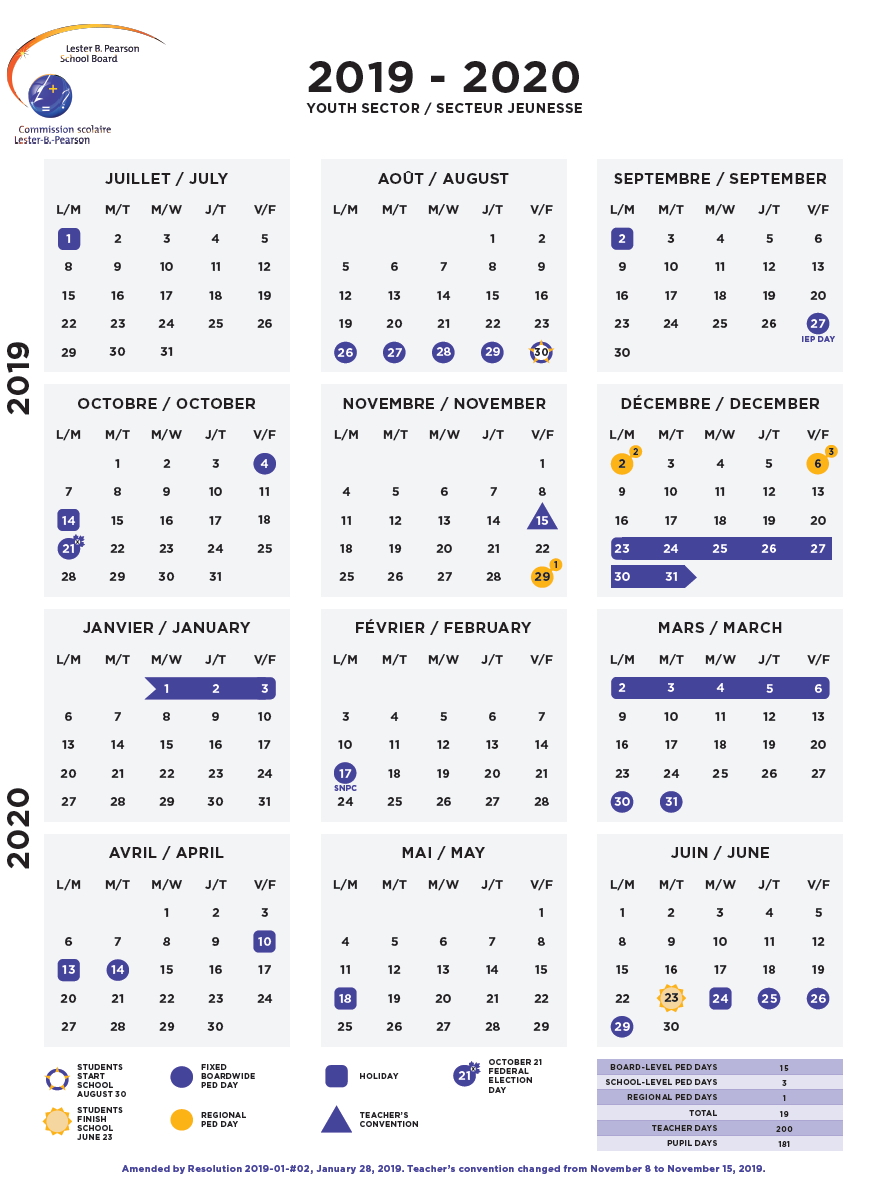 Calendars - Lbpsb