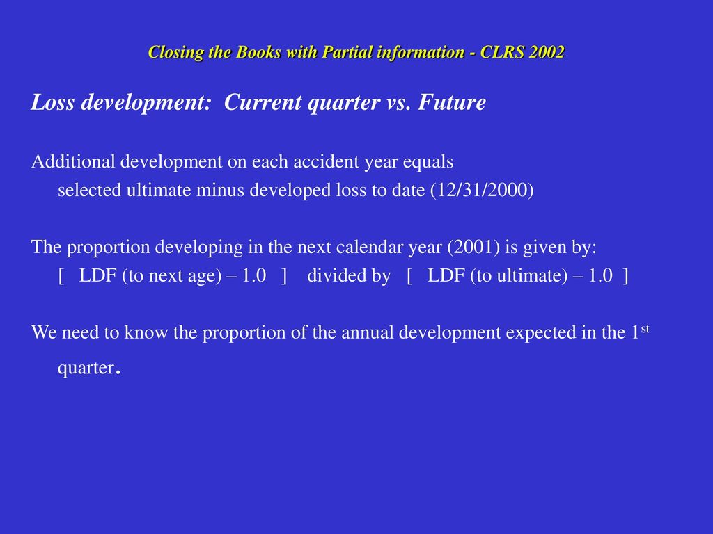 Casualty Actuarial Society Loss Reserve Seminar - Ppt Download