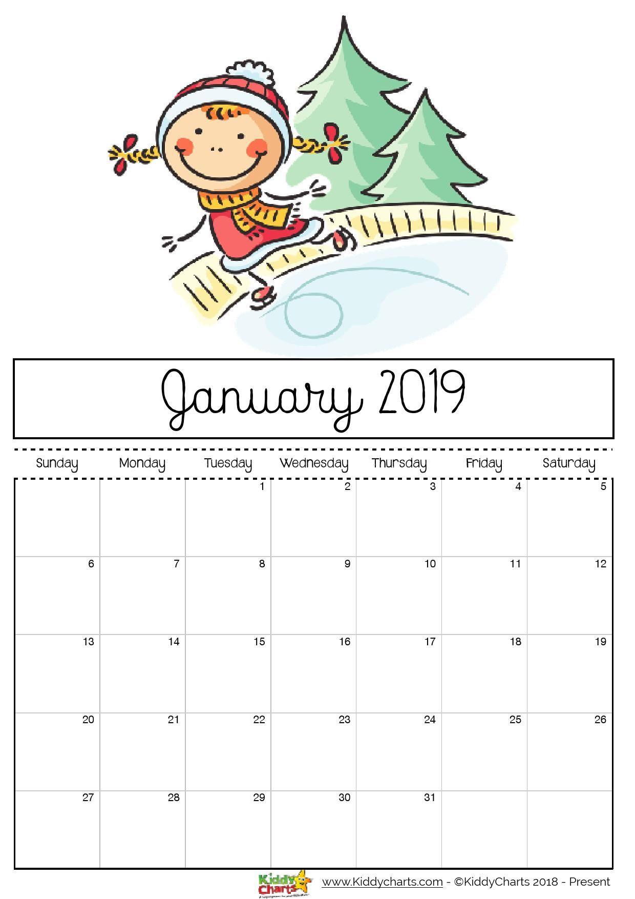 Free Printable Calendar For Kids