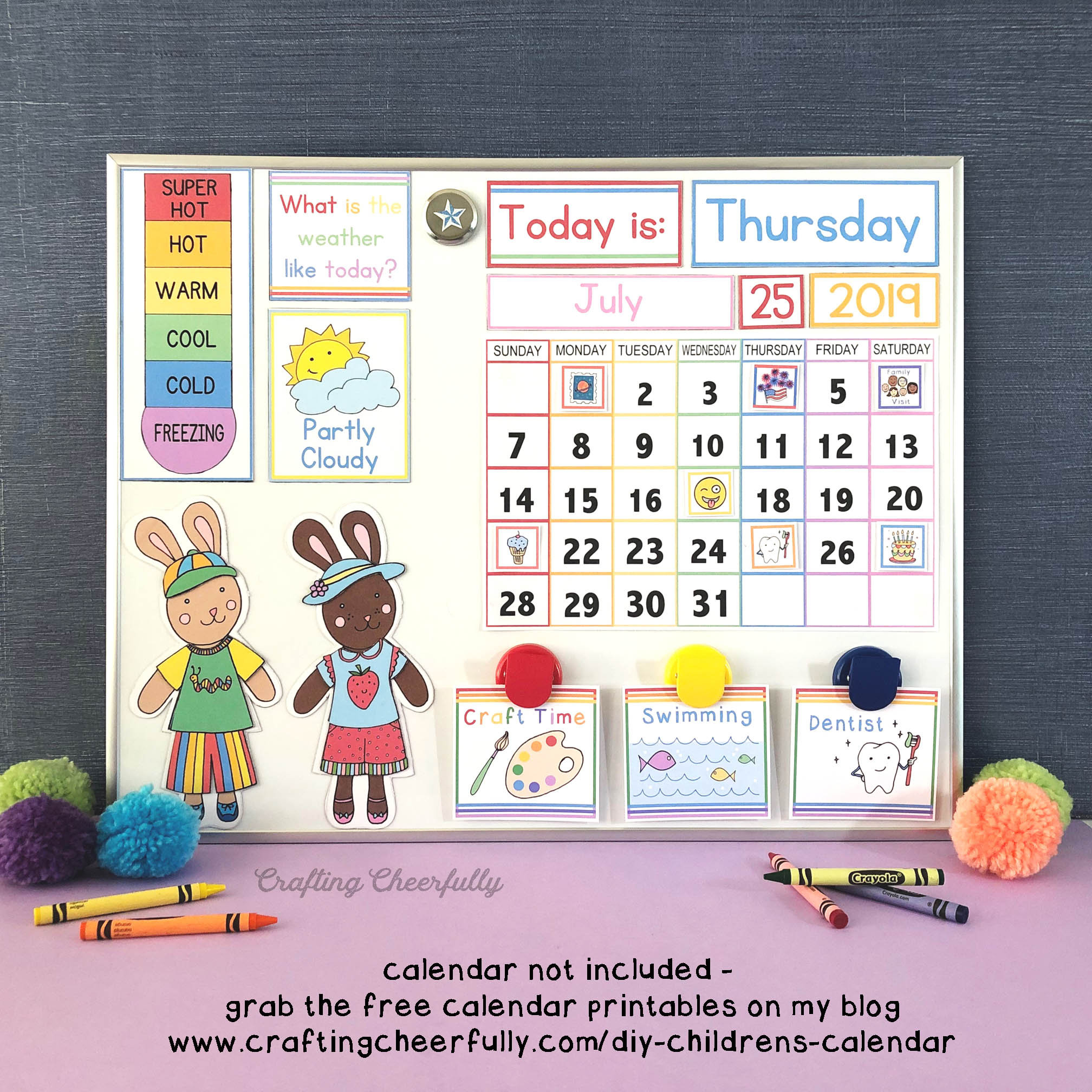 Children&#039;s Calendar Activity Cards, Pocket Chart Calendar