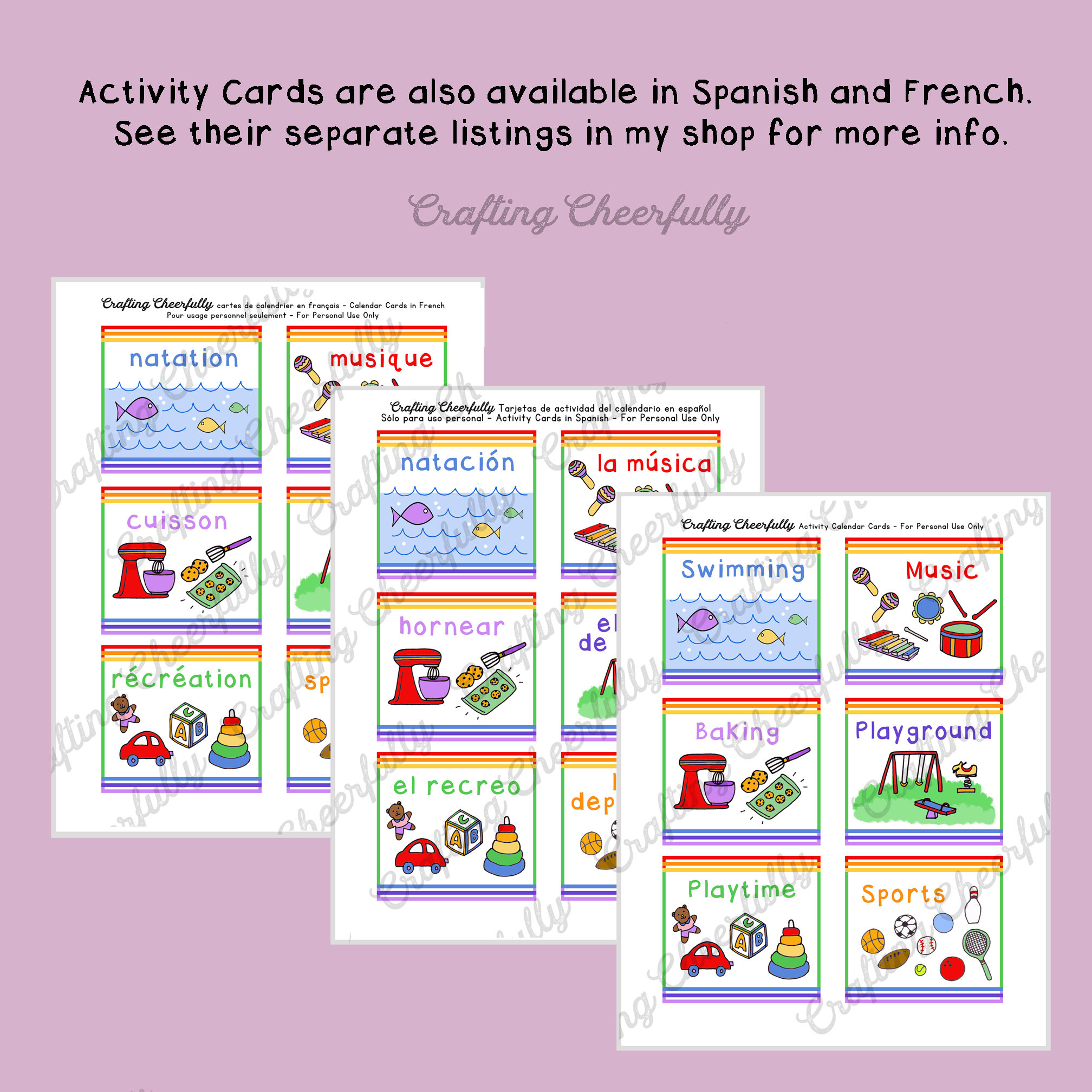 Children&#039;s Calendar Activity Cards, Pocket Chart Calendar