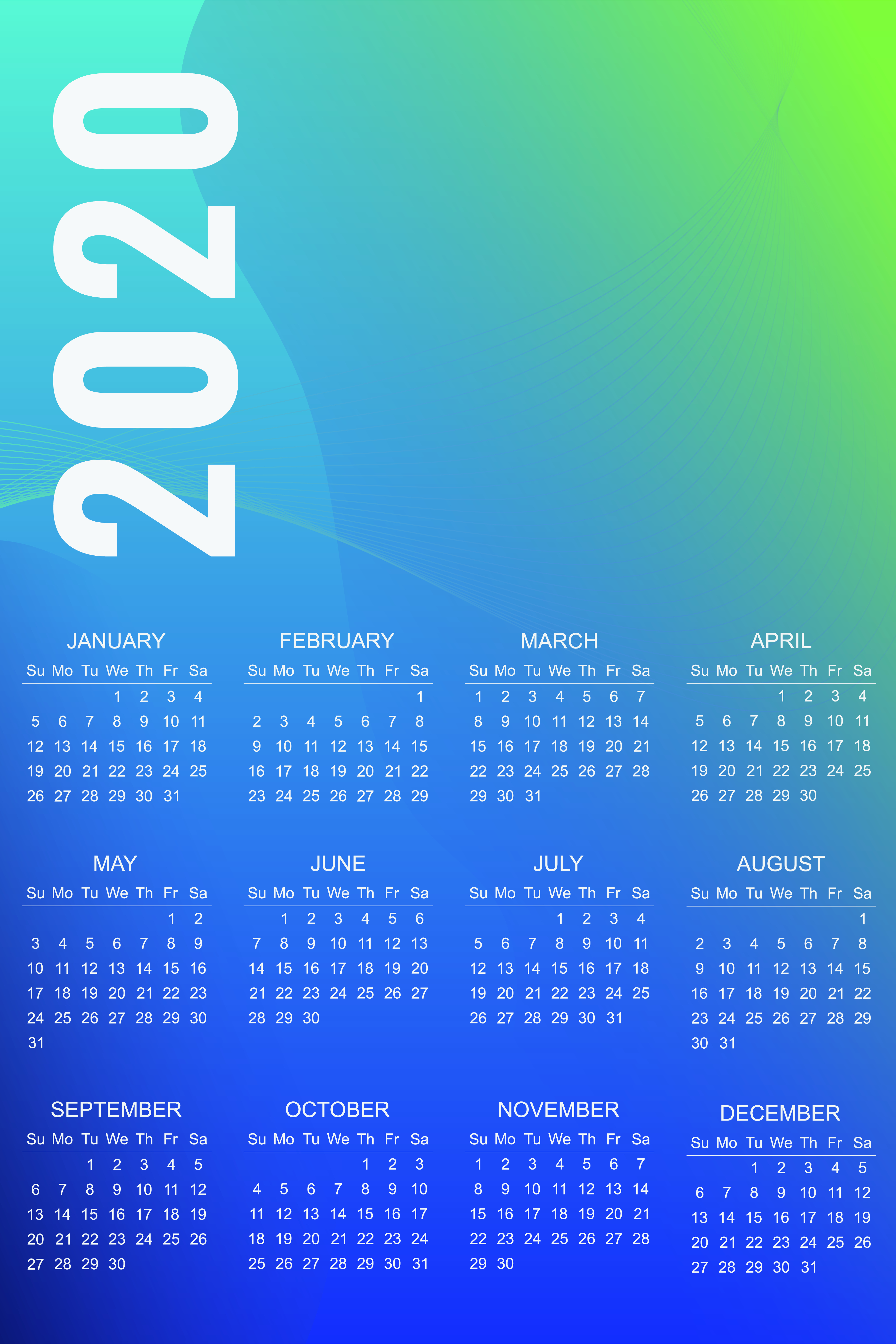 Customized Calendar 2020 Design 13