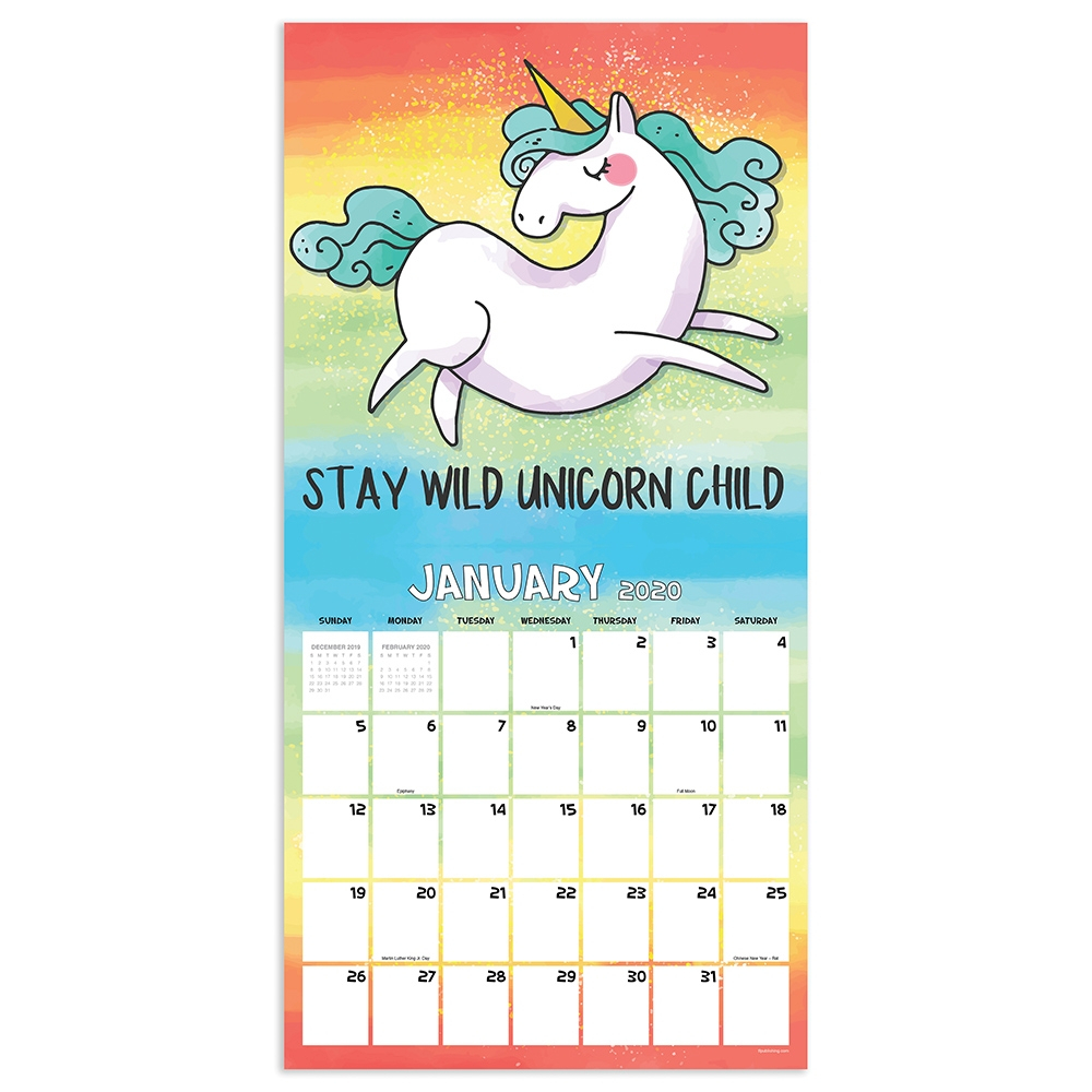 Printable Unicorn Calendar 2020 Calendar Printables Free Templates