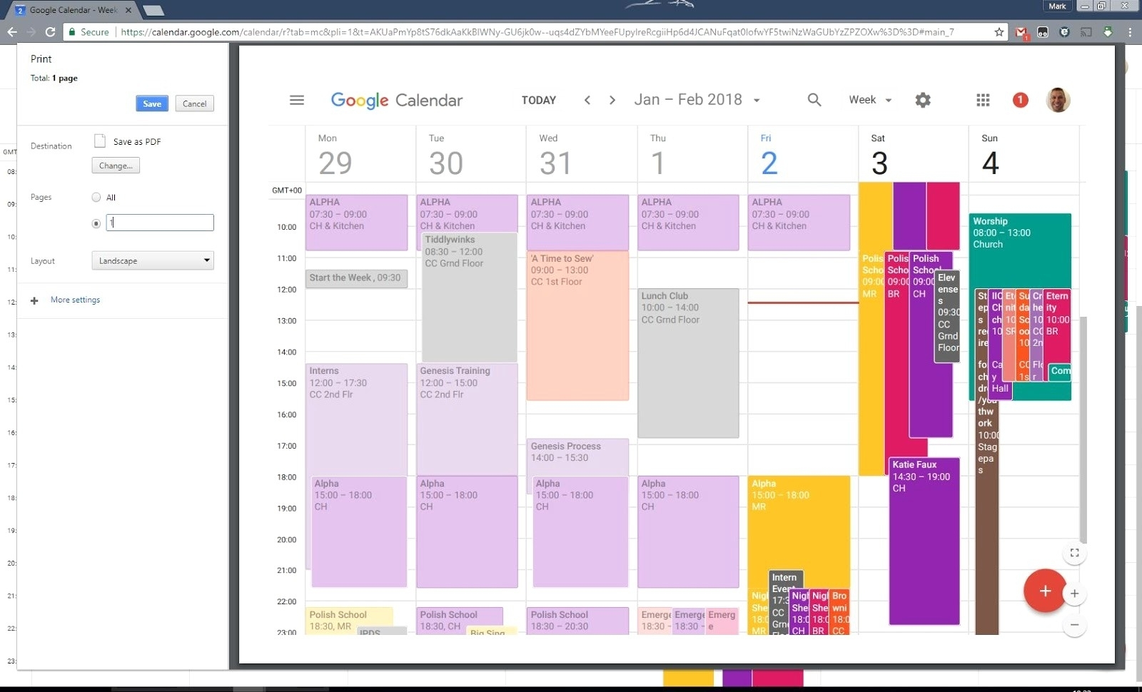 Print Google Calendar With Details