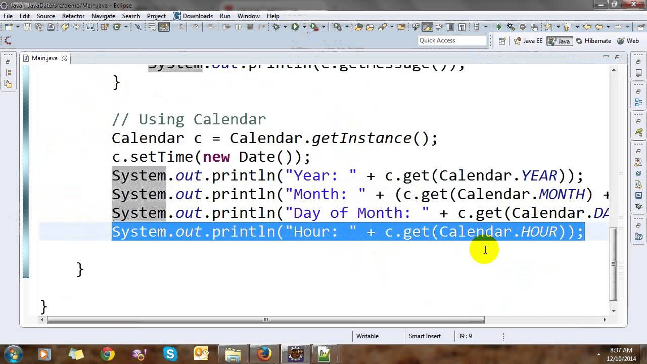 Java 8 Calendar Year