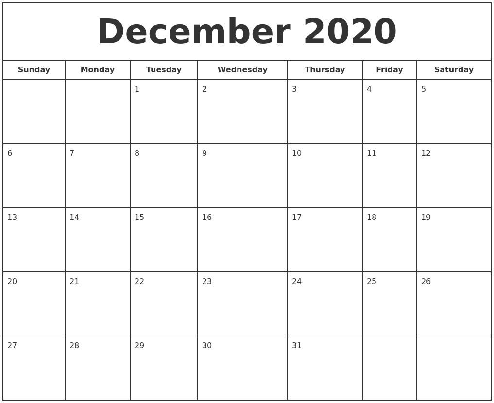 December Calendars 2020 - Wpa.wpart.co
