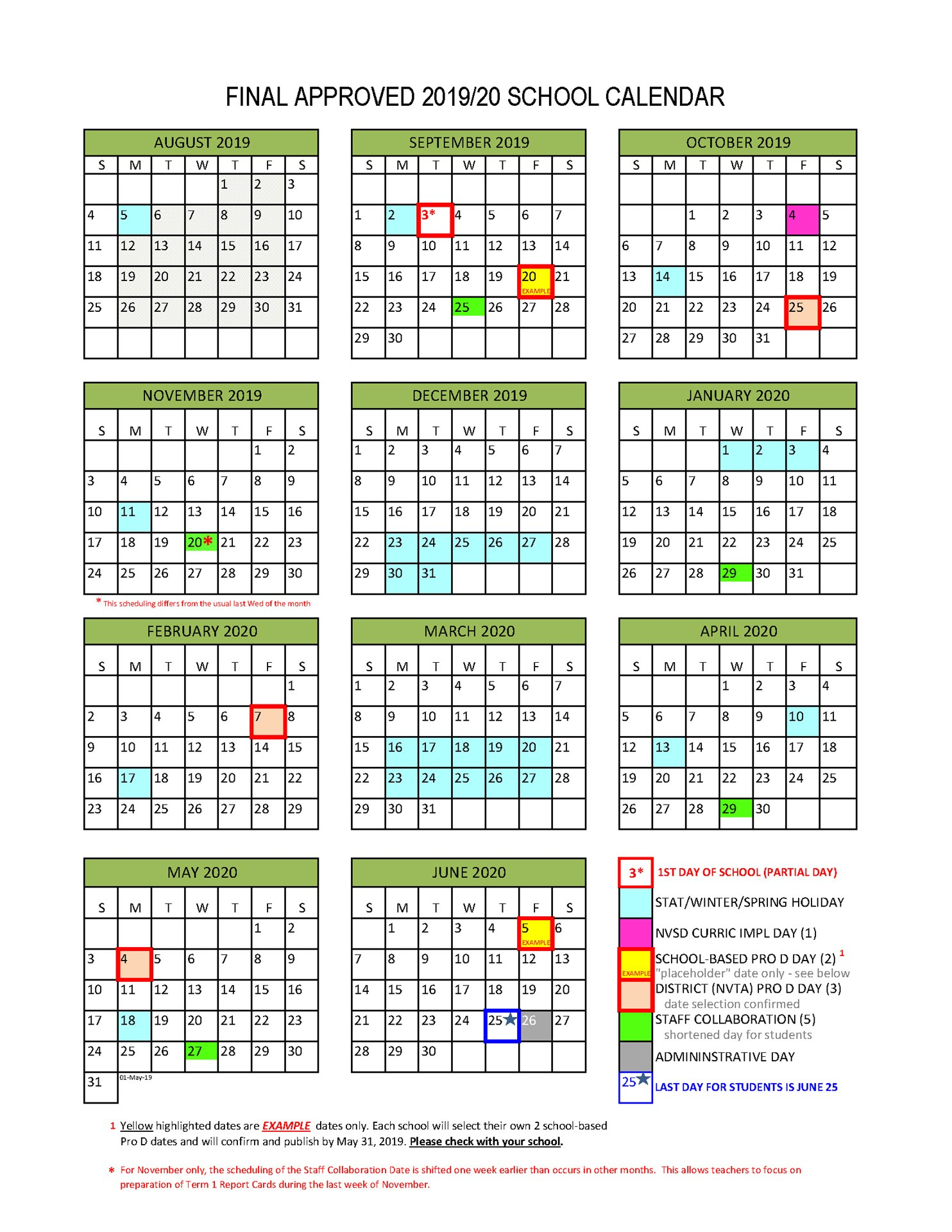 District Calendar - North Vancouver School District