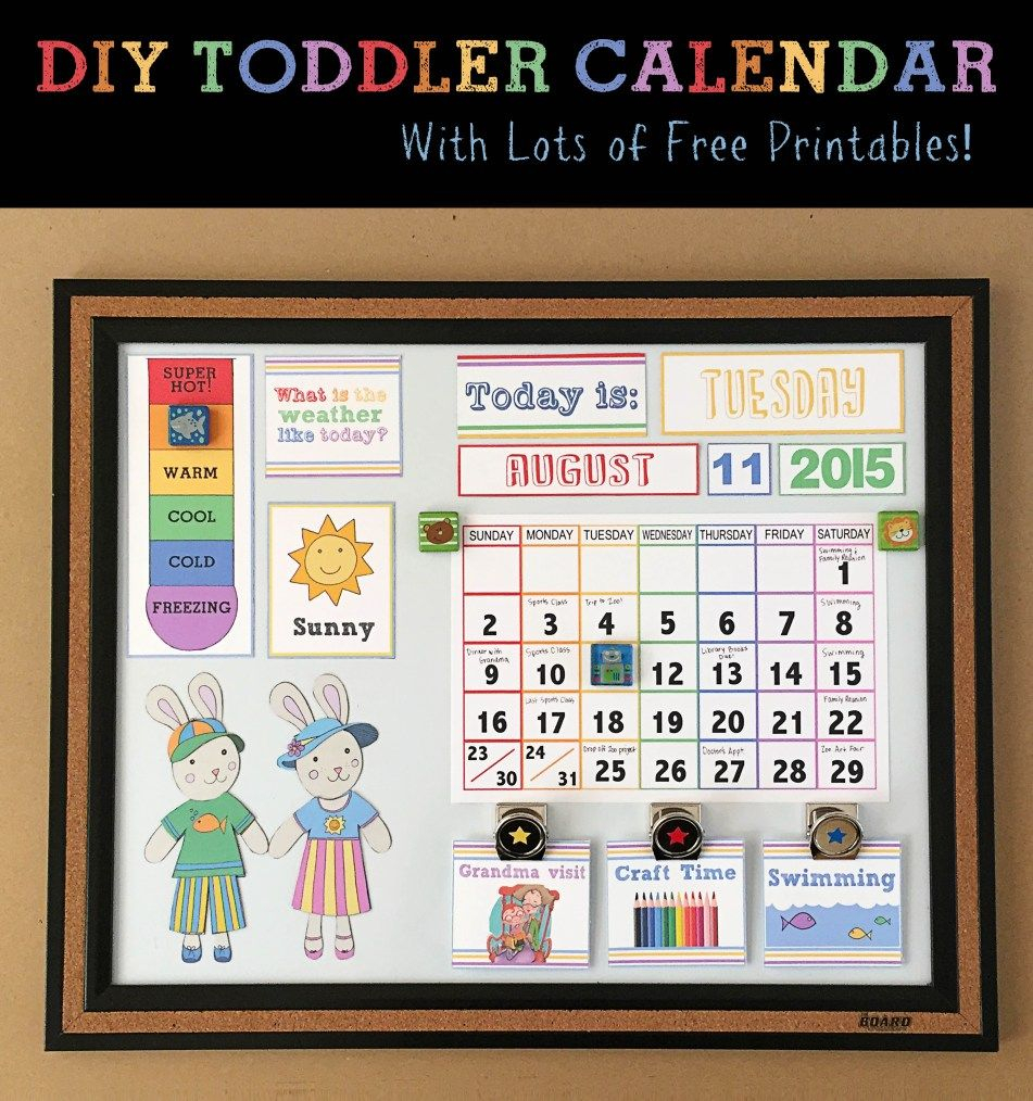 Diy Children&#039;s Calendar| Toddler Calendar, Preschool