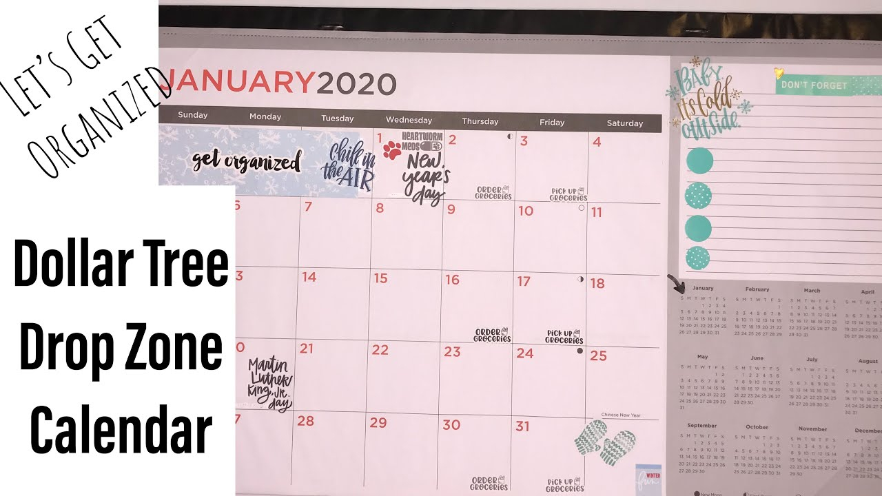 Calendar 2020 Dollar Tree