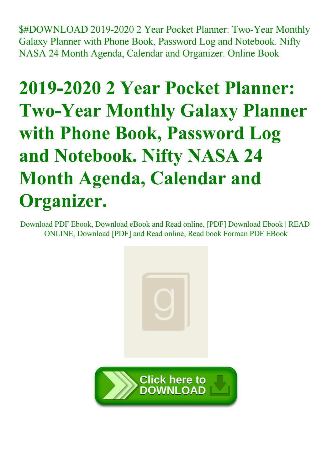 Download 2019-2020 2 Year Pocket Planner Two-Year Monthly