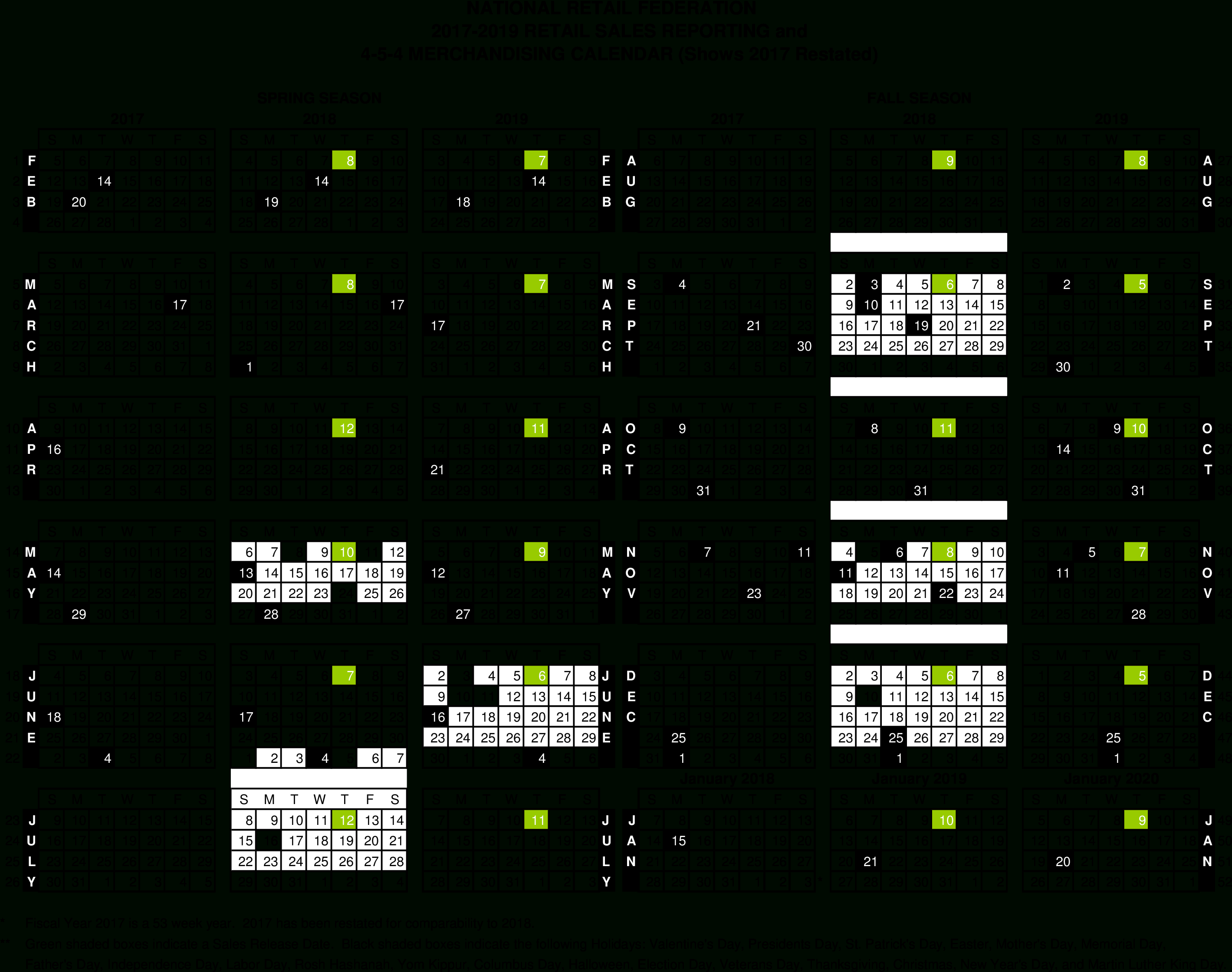 Retail Calendar 53Rd Week Calendar Printables Free Templates