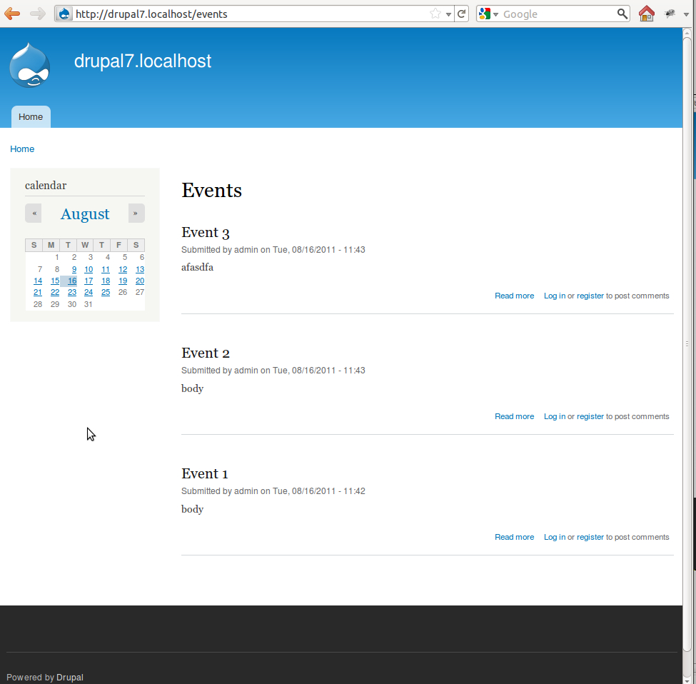 Drupal 7 Print Calendar Calendar Printables Free Templates