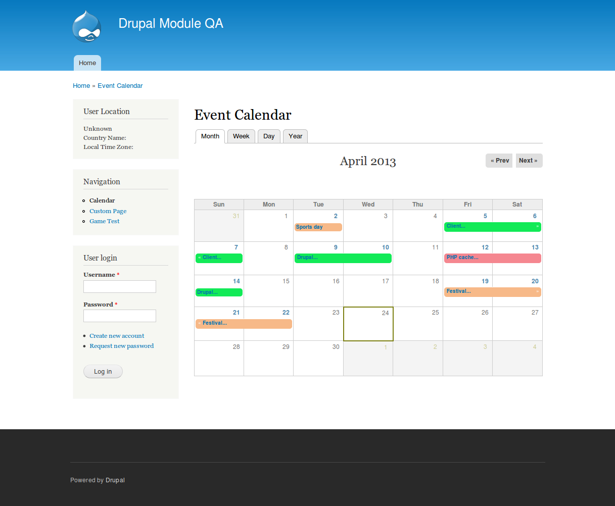 Drupal Calendar - Wpa.wpart.co