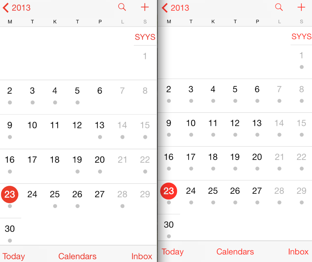 Iphone Ios 7 Calendar Week View