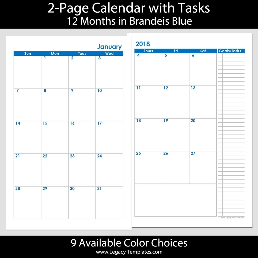 Free Printable Calendar 5 X 8 | Calendar Printables Free Templates