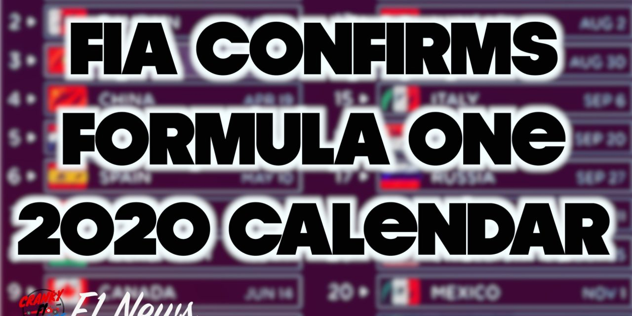 F1 2020 Schedule Features A Record 22 Grand Prix Events