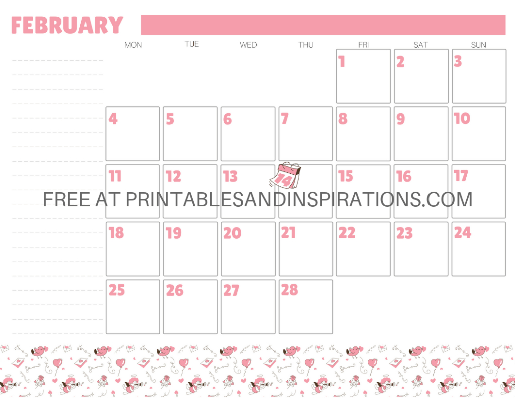 February 2019 Calendars + Valentine Printables | 2019 Calendar
