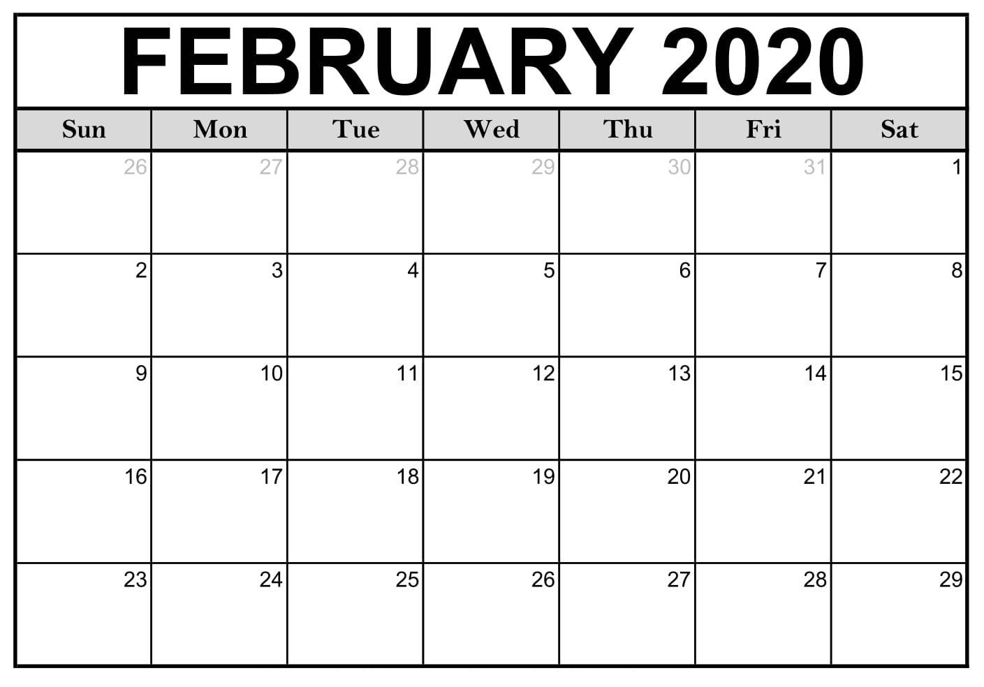 February 2020 Calendar Canada Bank Holidays - 2019 Calendars