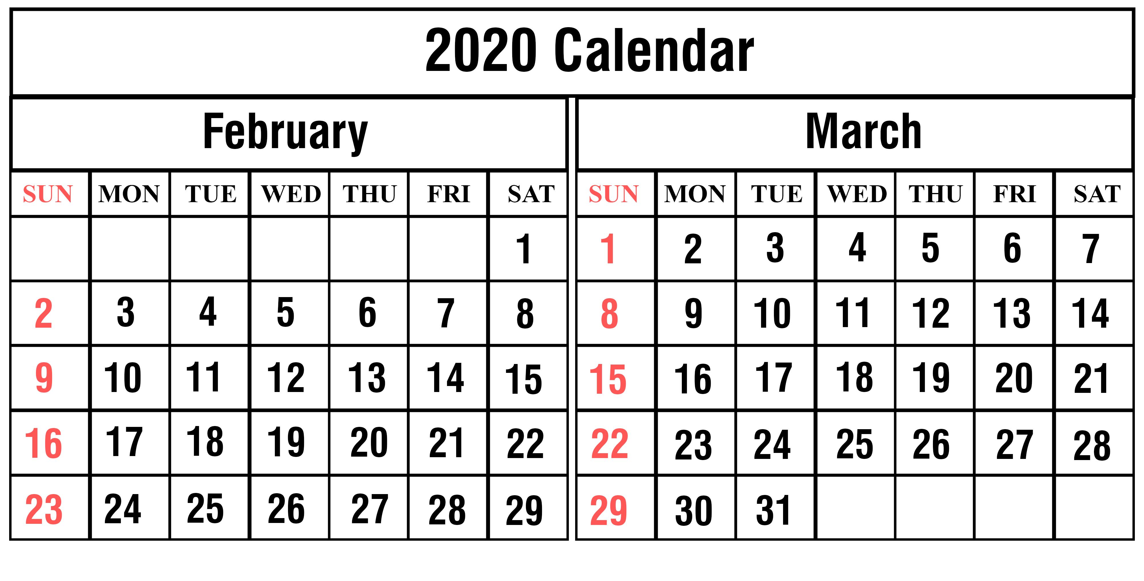 February March 2020 Calendar Quotes Of The Day | Free