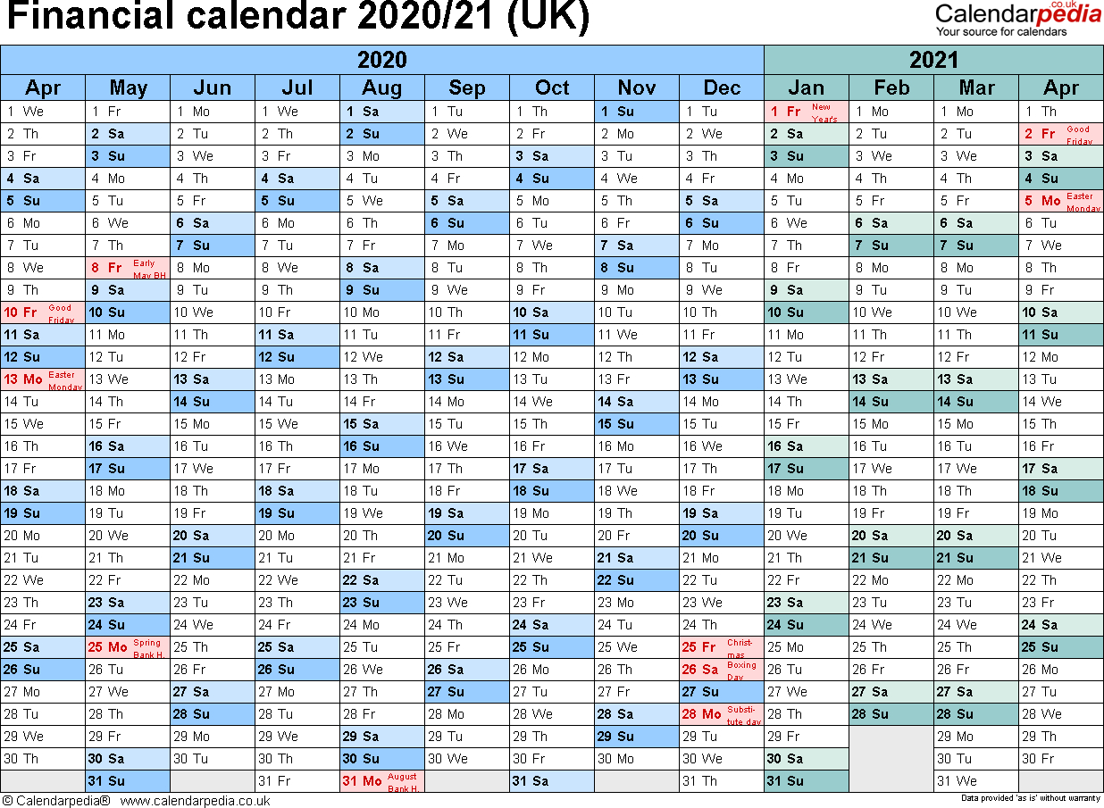 Financial Year Calendar 2020 - Wpa.wpart.co