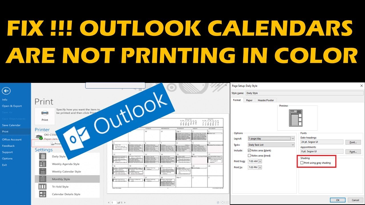 Print Calendar Without Appointments Outlook Calendar Printables Free