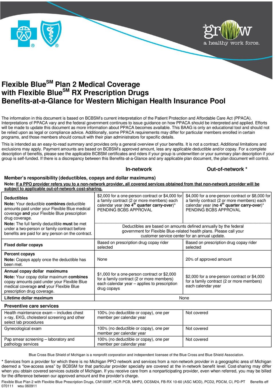 Flexible Blue Sm Plan 2 Medical Coverage With Flexible Blue