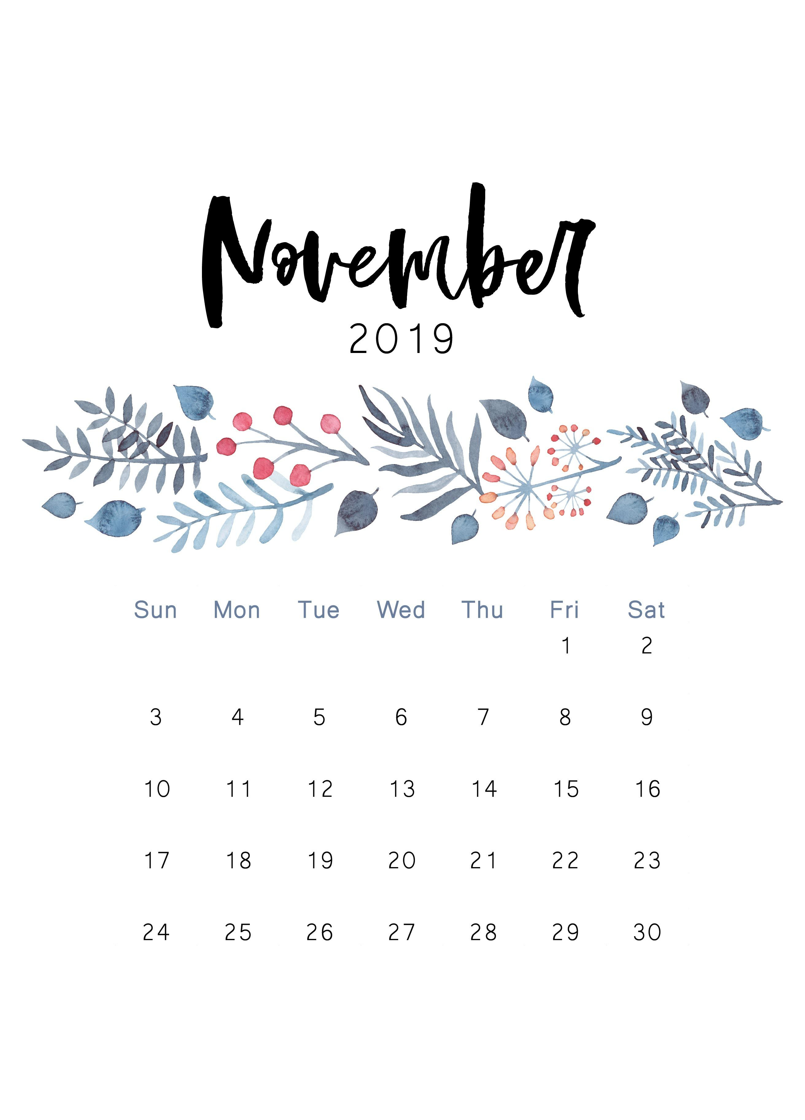 Free 2019 Printable Calendar | Календарь, Печатные Календари