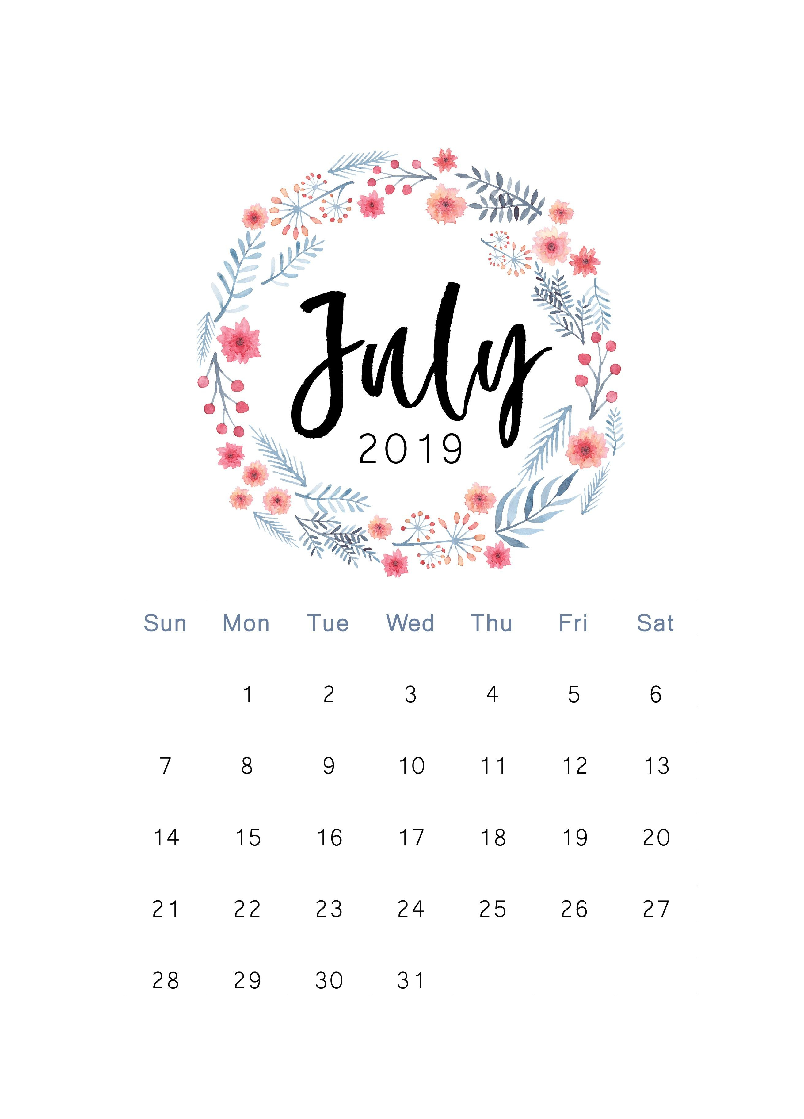 Free 2019 Printable Calendar | Print Calendar, Calendar 2019