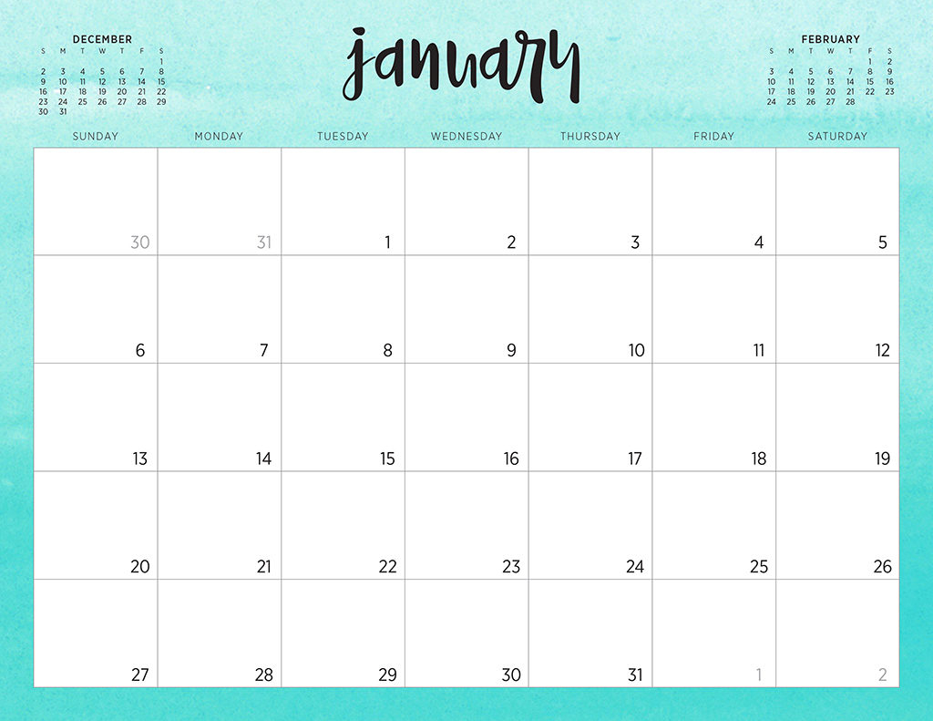 Free 2019 Printable Calendars - 46 Designs To Choose From!