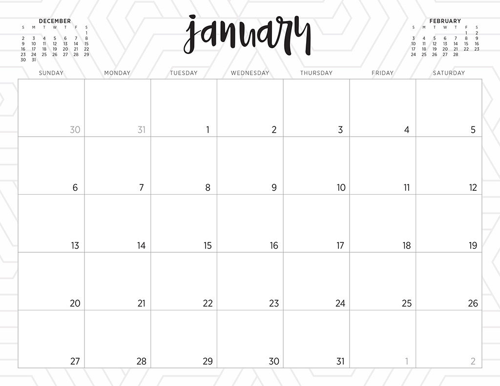 Free Printable Calendar With Graphics