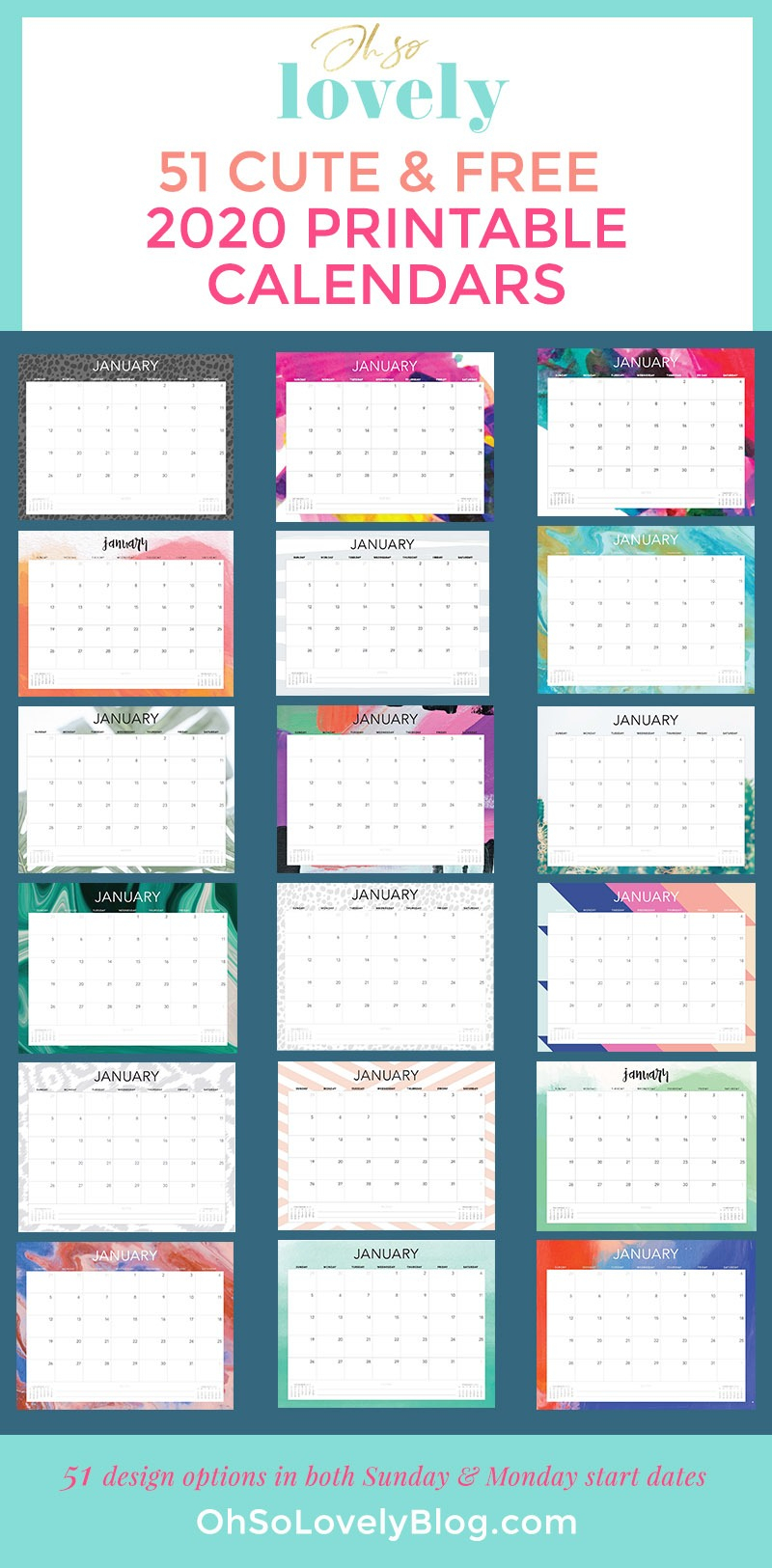 Free Printable Calendar Design Calendar Printables Free Templates