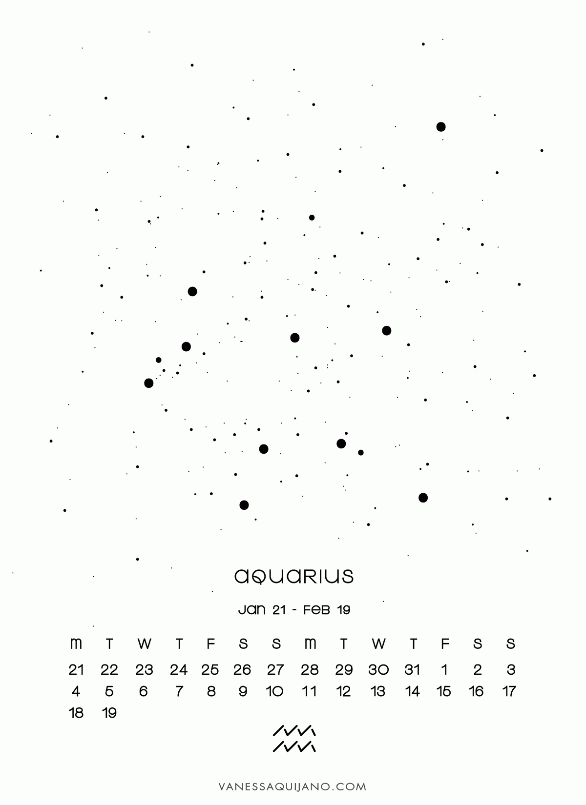 Free 2019 Zodiac Calendarvq Studio #freebie | Zodiac