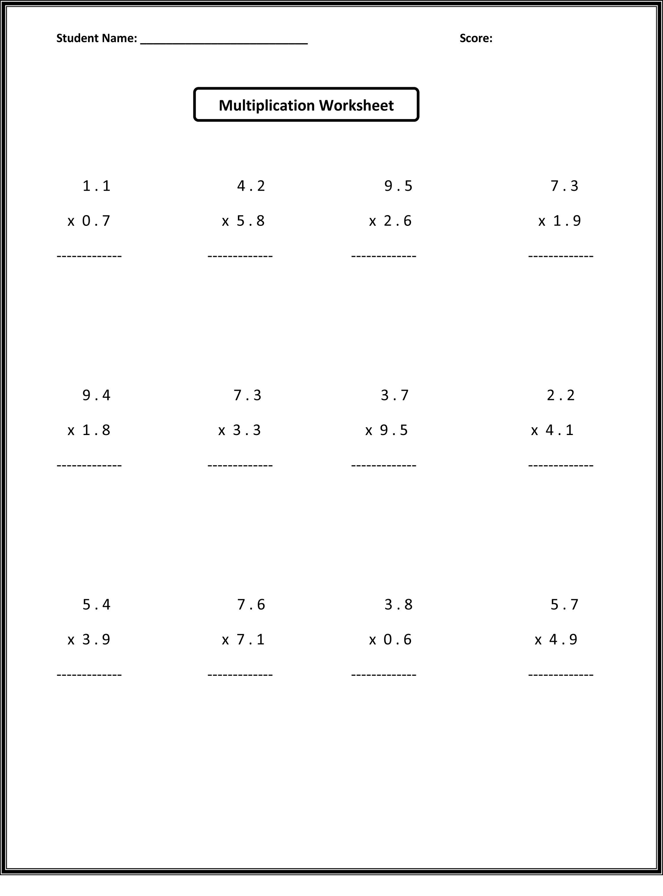 Free 6Th Grade Math Worksheets Printable – Printable Shelter